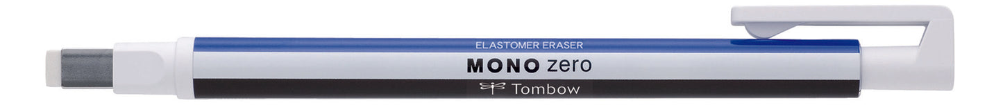 Tombow Mono Zero Radiergummi rechteckig weiß blau schwarz