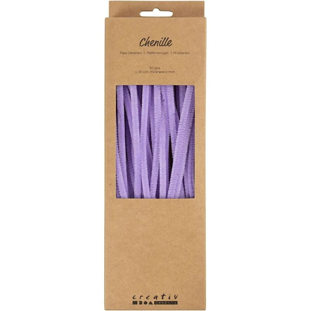 CC Chenilledraad Paars 6mm x 30 cm 50 stuk