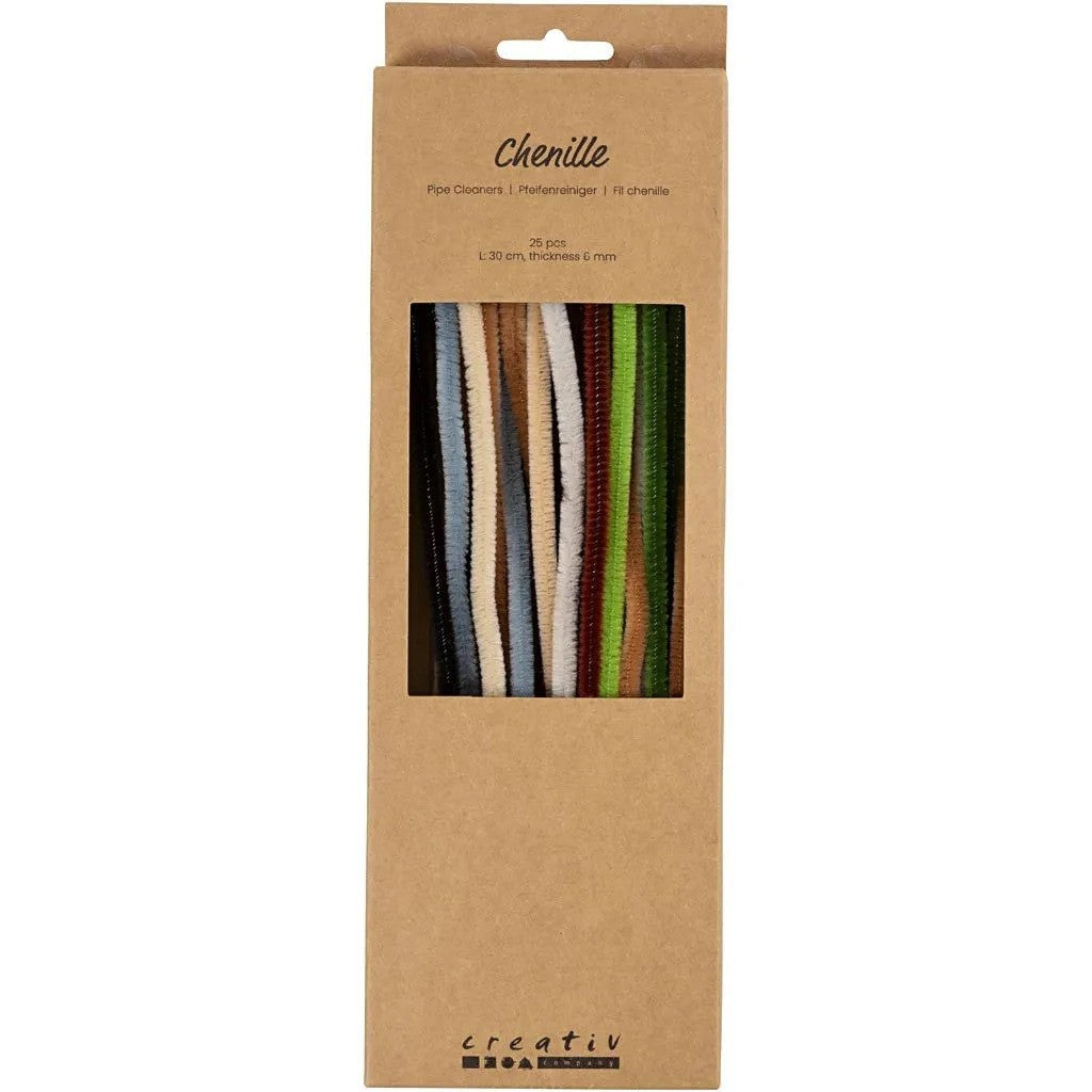 CC Chenilledraad Naturel 6mm x 30 cm 25 stuk
