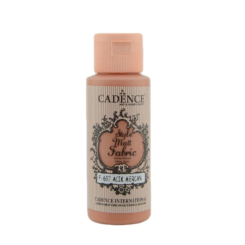 Cadence Style Matt Textile Paint 59ml Light Coral