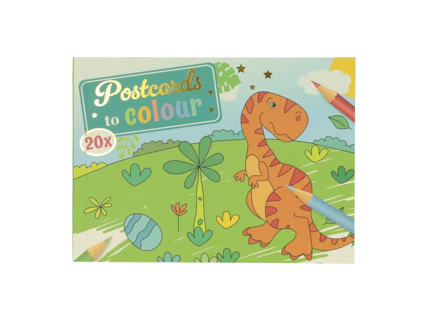 Wins Postkaarten om Te Kleuren Dinosaurus 20 stuks 16 x 12 cm