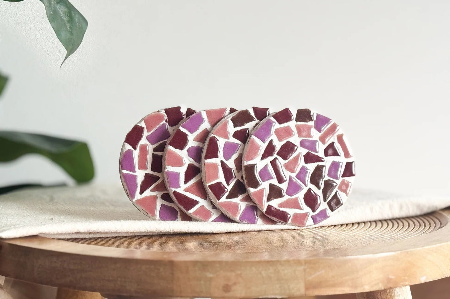 LC DIY Set - Mosaikuntersetzer 4 Stück Rosa
