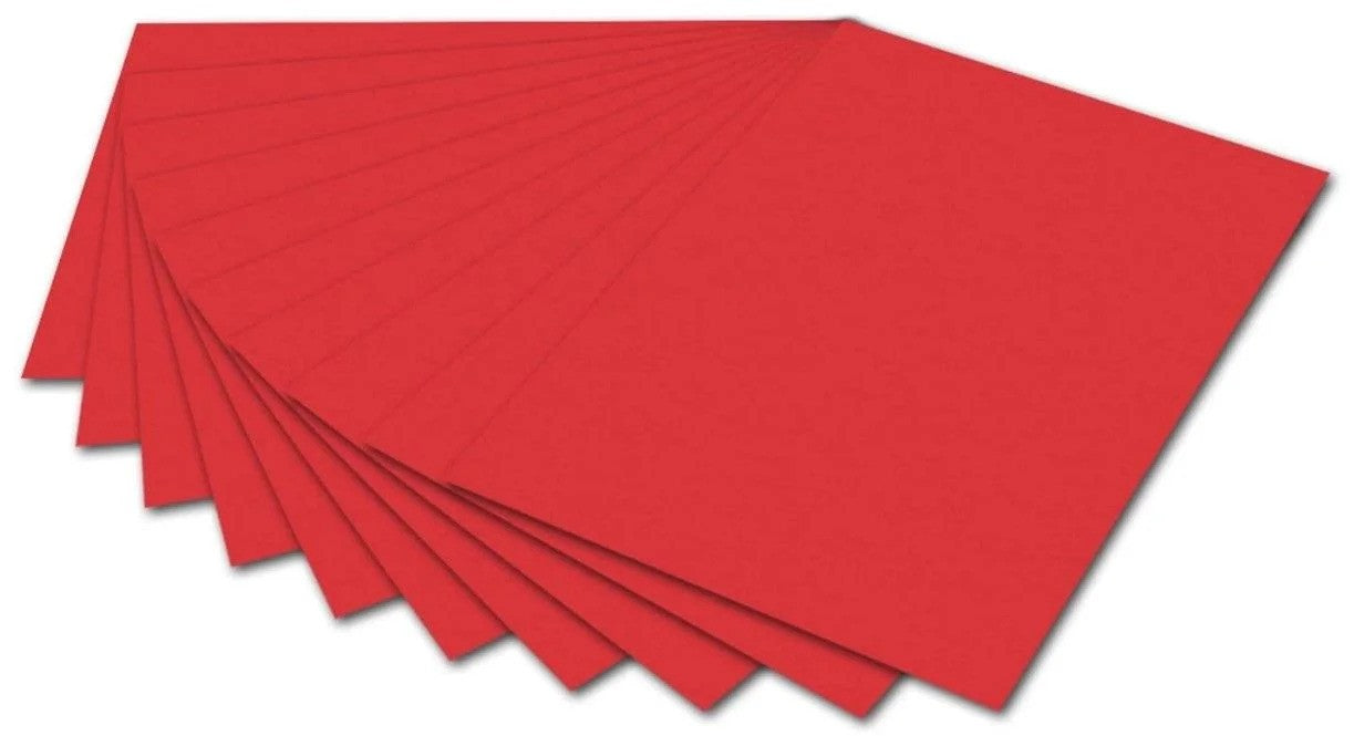 Folia Zeichenpapier 50X70 cm 130 g 10 Blatt Hellrot