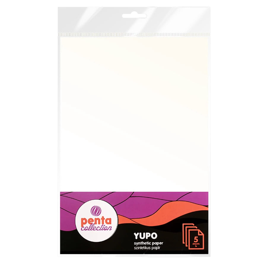 Pentart Yupo Papier A4 5 Blatt