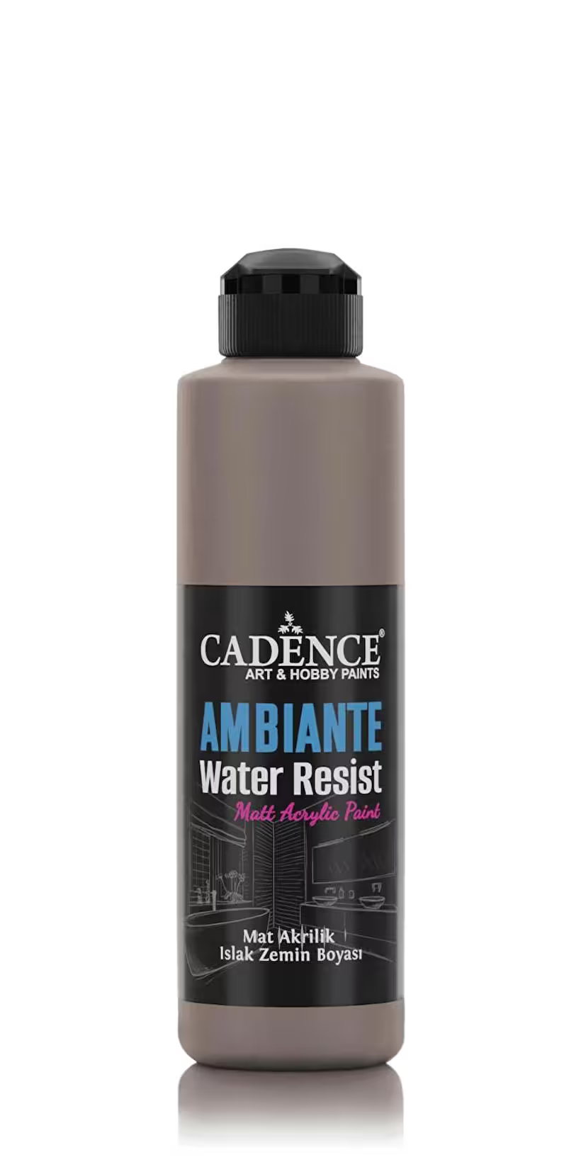 Cadence Ambiante Waterbestendige Matt Acrylverf 250 ml Mink + 10 gr Catalyst