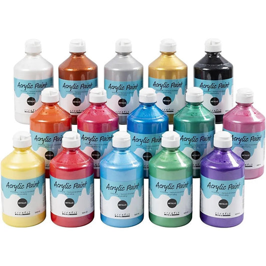 CC Metallic Acrylverf Set 15x500 ml