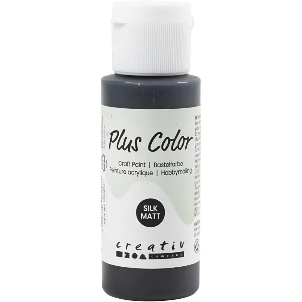 Plus Color Acrylfarbe Schwarz 60 ml