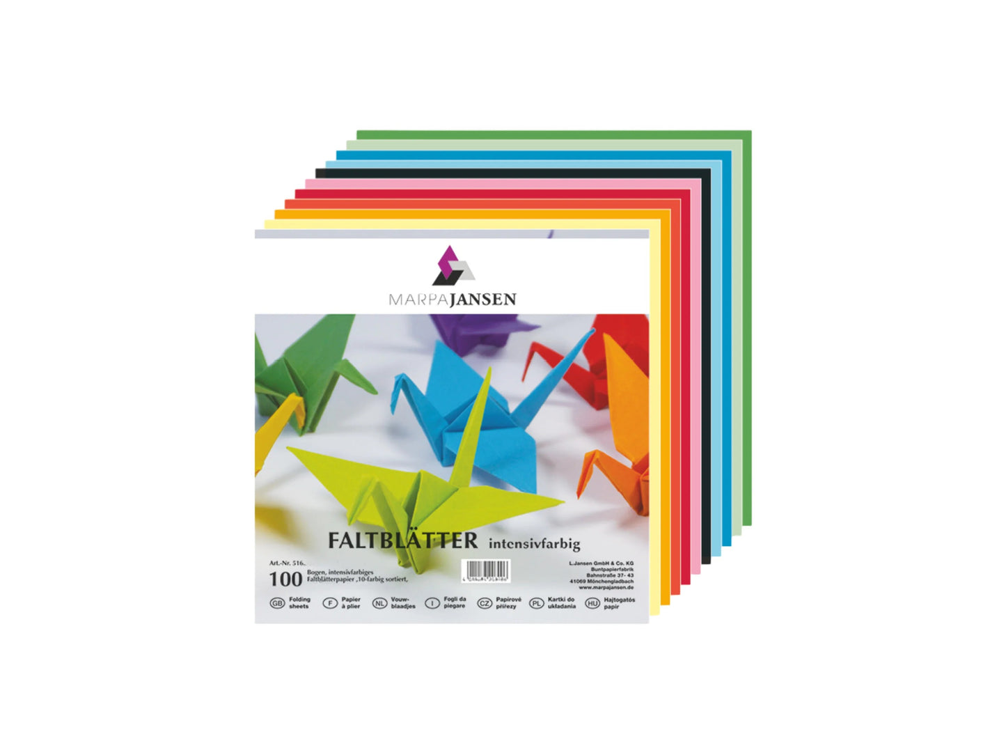 Marpa Jansen Origami Falten 10x10 cm 100 Blatt