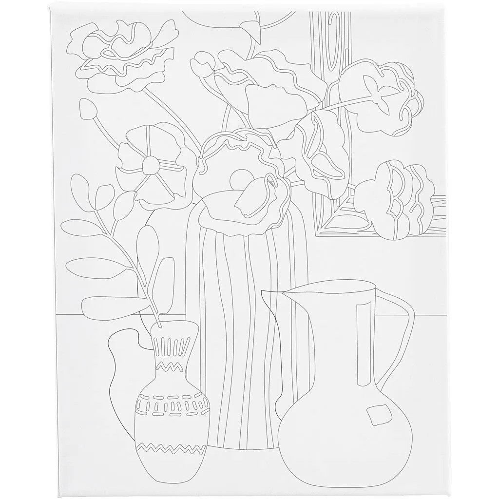 CC Leinwand mit Aufdruck Große Blumen 24x30 cm