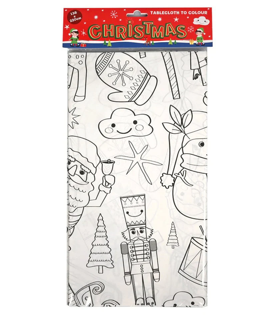 Wins Papieren Tafelkleed om zelf in te kleuren Kerst 138 x 220 cm