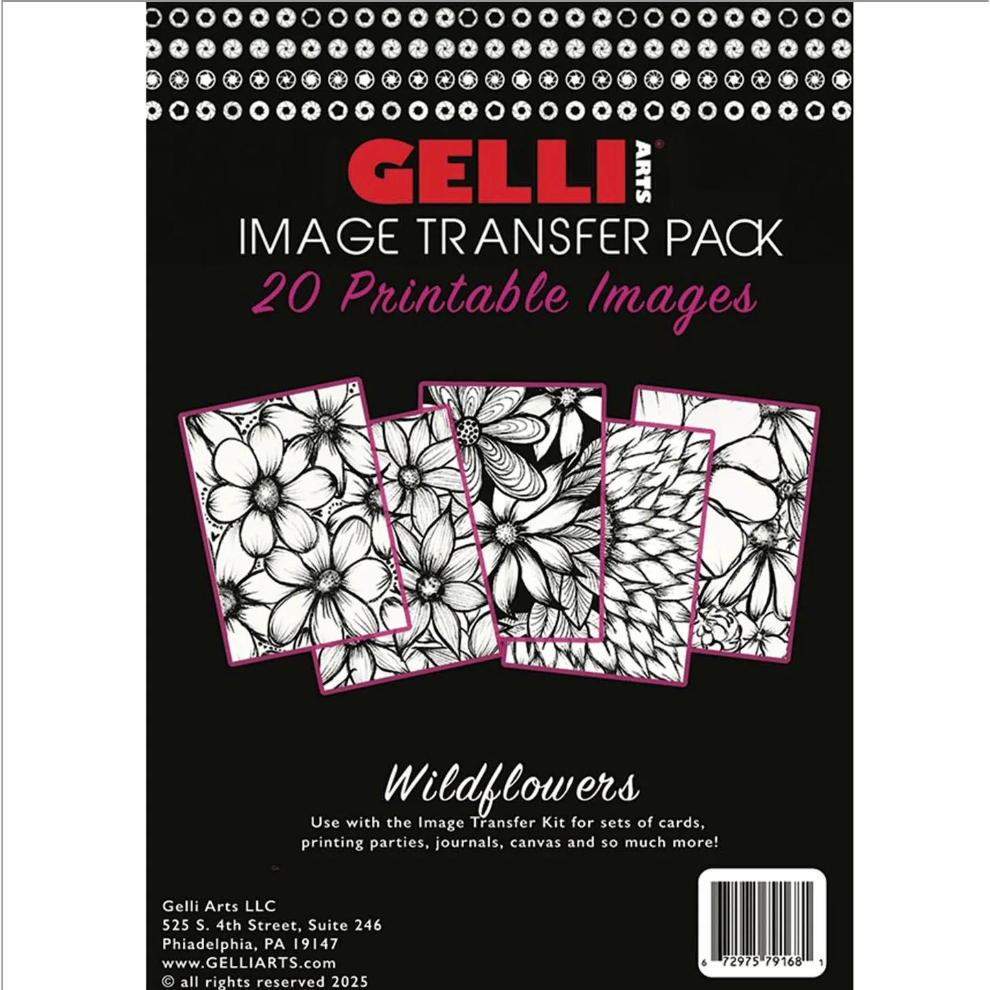 Gelli Arts Foto-Transfer-Set Wilde Blumen 21,3 x 14,2 cm