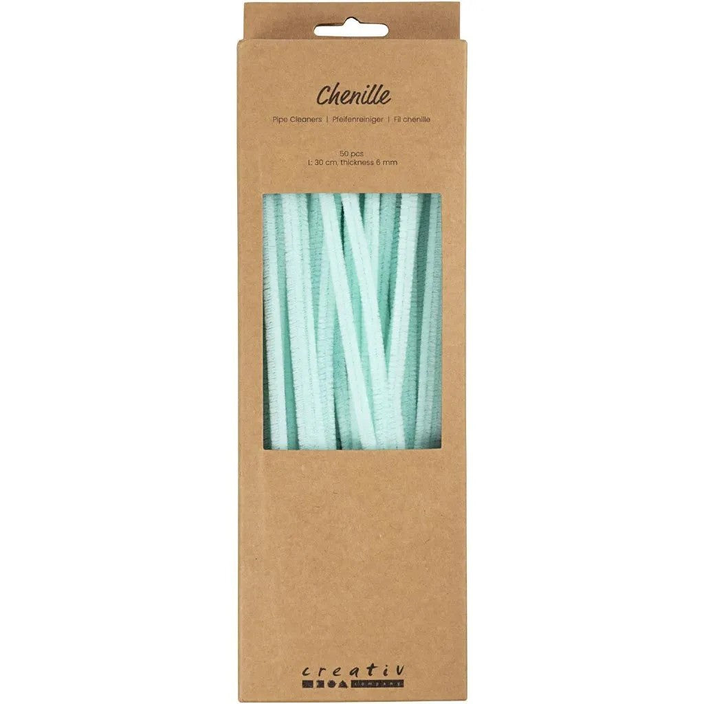 CC Chenilledraad Turquoise 6mm x 30 cm 50 stuk