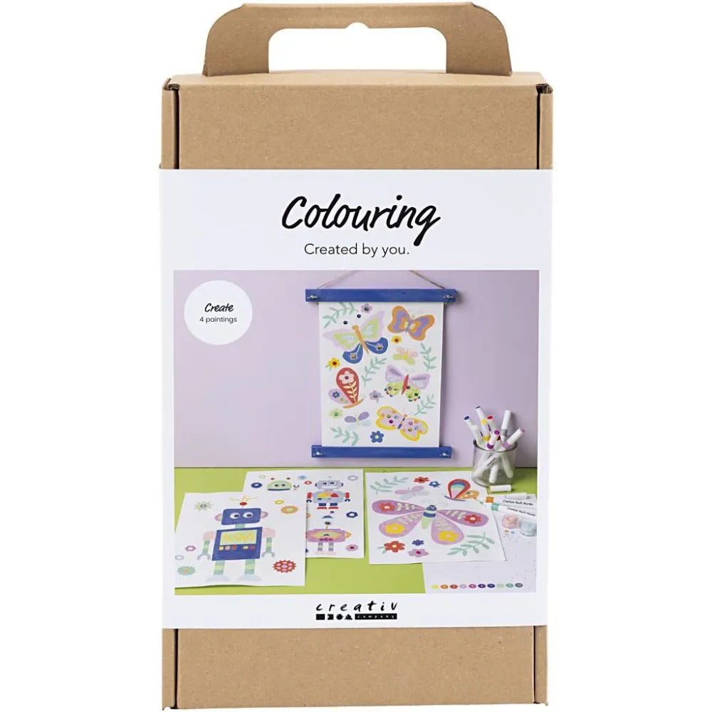 CC Hobbyset Kleuren Vlinder en Robot met markers