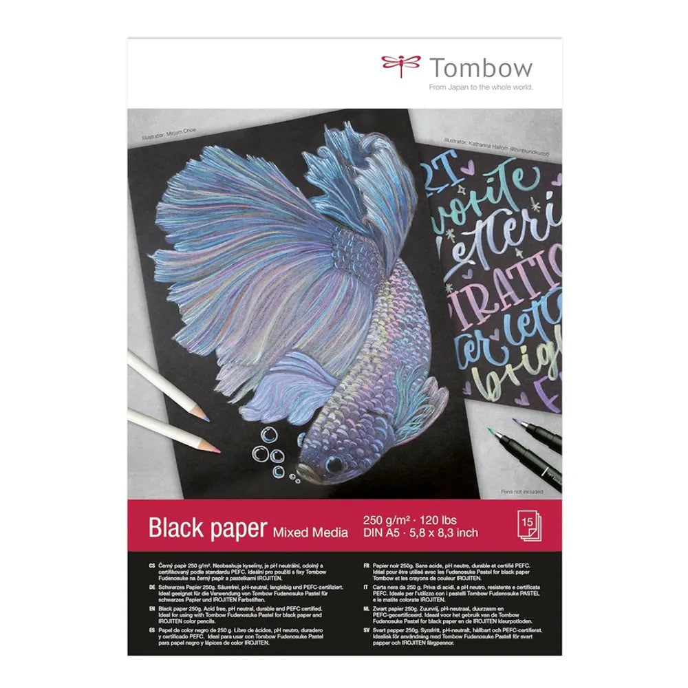 Tombow Mixed Media Schwarzes Papier 250 g
