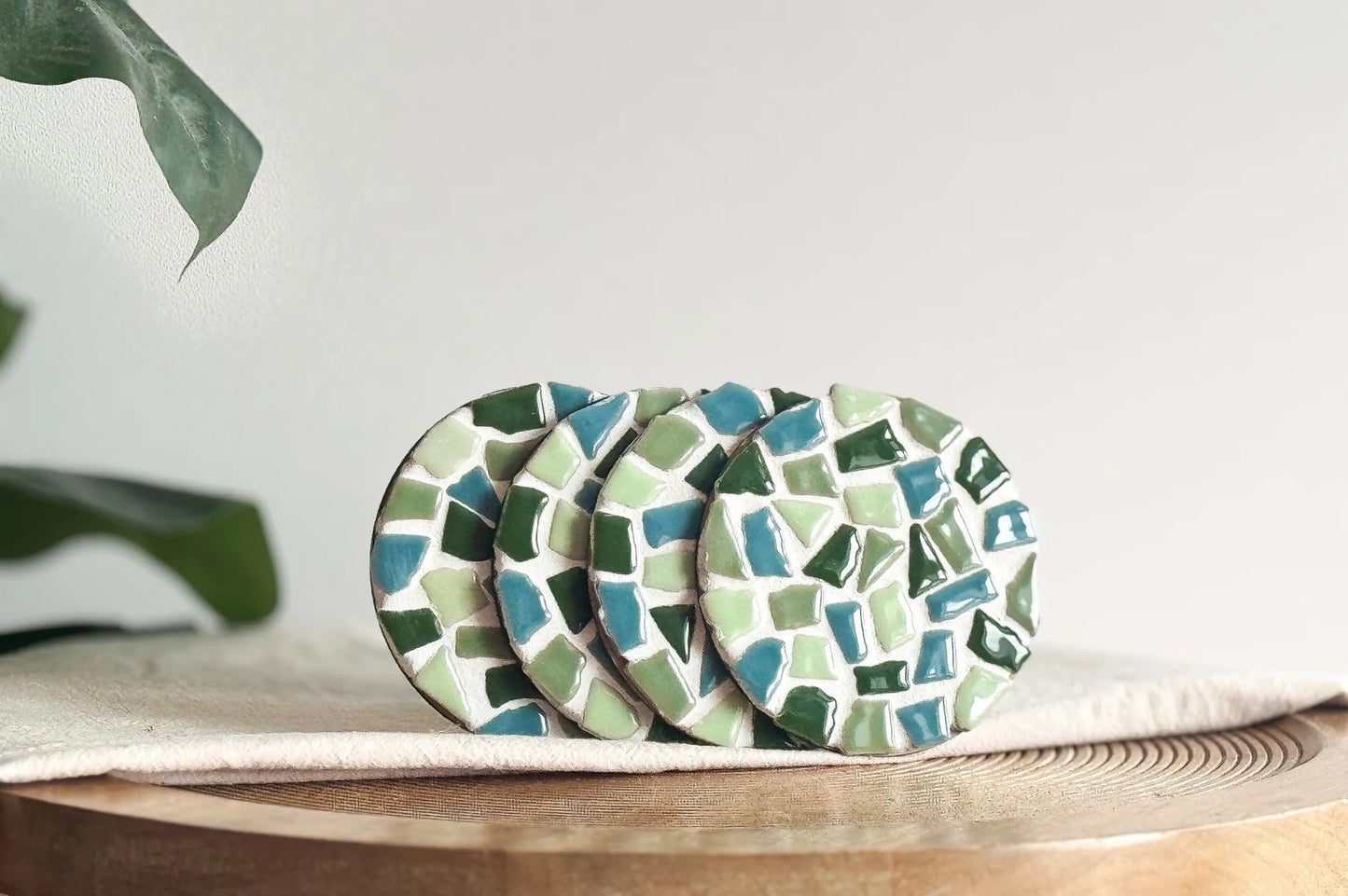 LC DIY Set - Mosaikuntersetzer 4 Stück Grün
