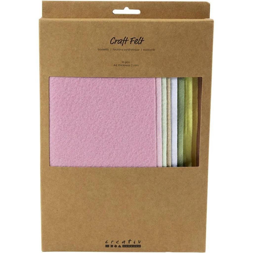 CC Hobby Felt A4 Pastel Colours 10 sheets