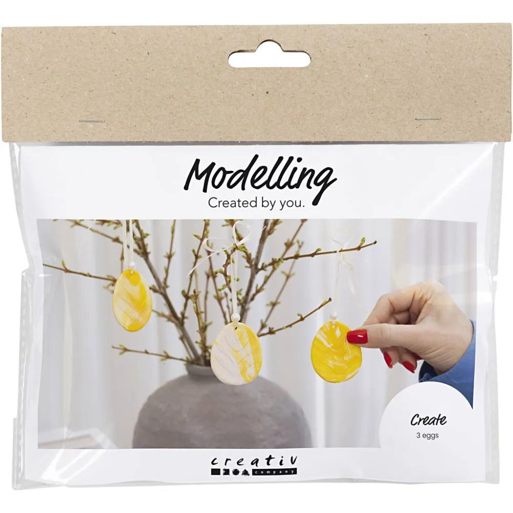 CC Mini Hobbyset Boetseren Ei Lichtgeel Pastelkleuren
