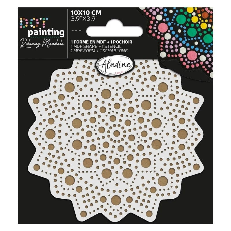Aladine Duo Dot Painting Set Mandala 10 cm Nr. 1