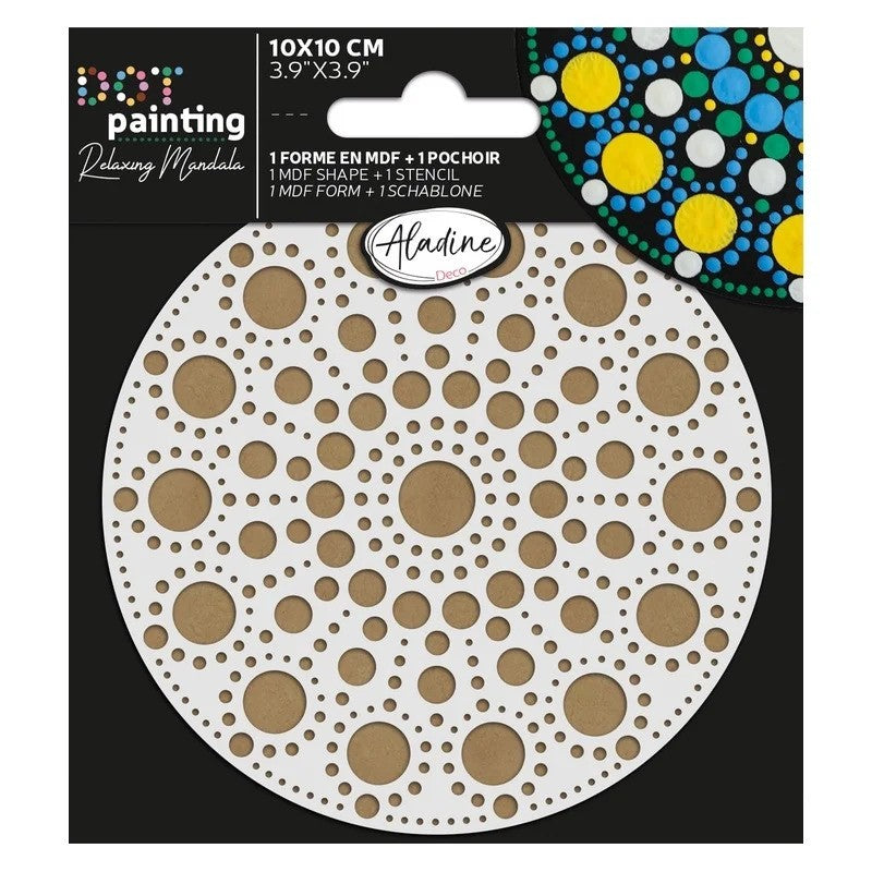 Aladine Duo Dot Painting Set Mandala 10 cm Nr. 4