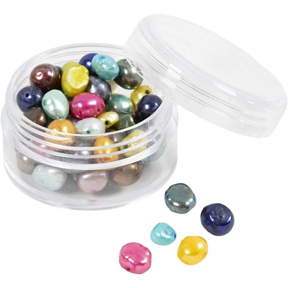 CC Beads Freshwater Pearls Mother of Pearl Colors 60 Piece