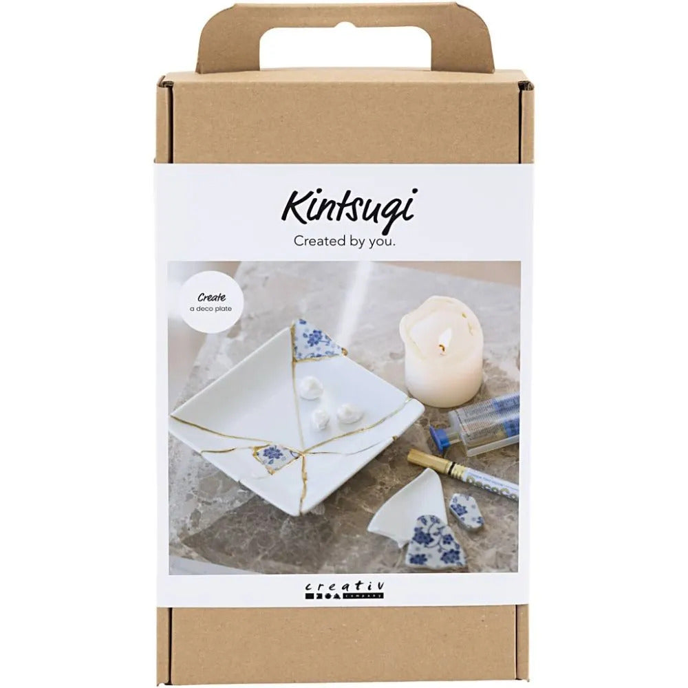 CC Hobbyset Kintsugi Schaal, Blauw, Goud en Wit