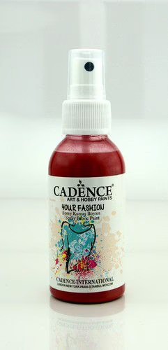 Cadence Fashion Spray Fabric Paint 100 ml Crimson Red
