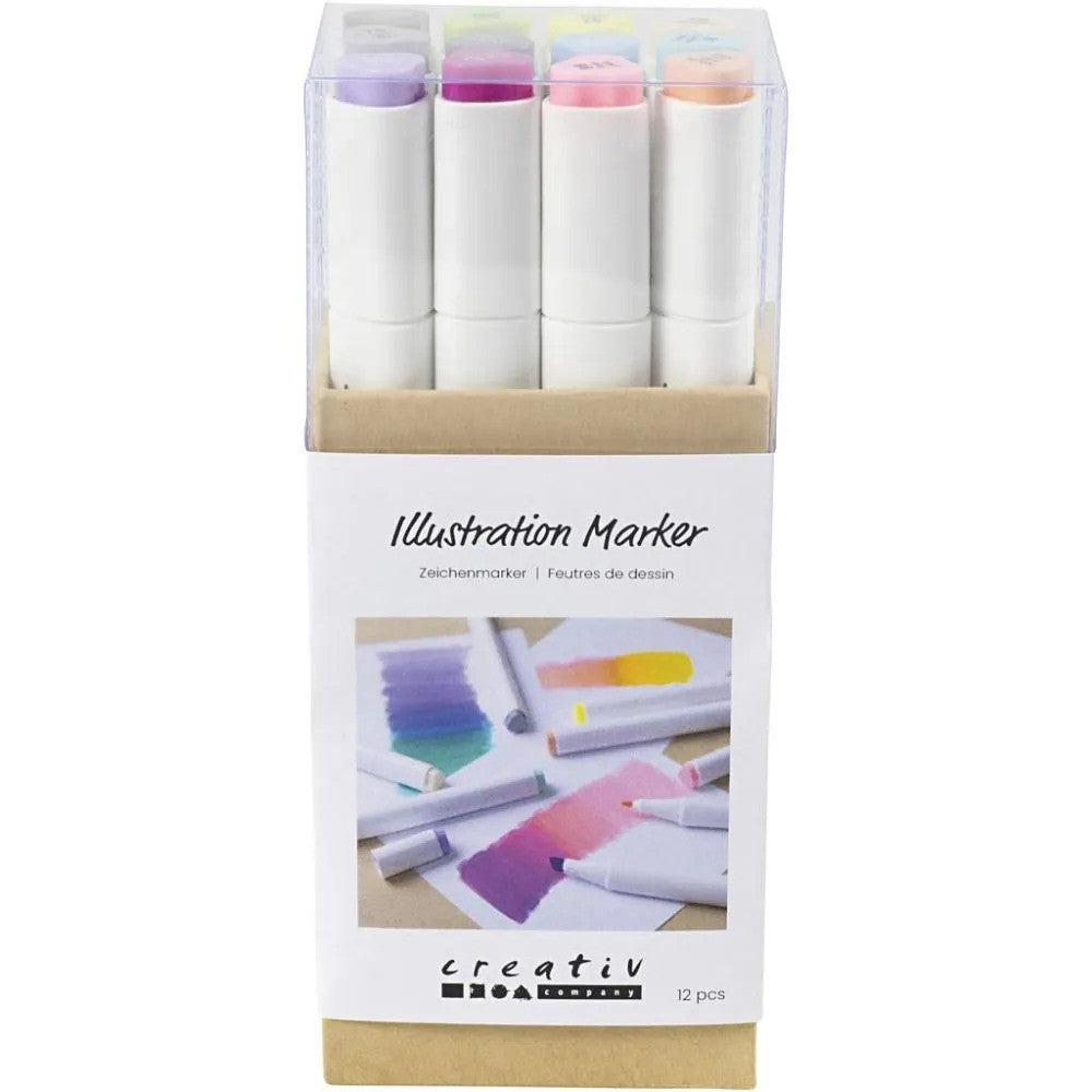CC Alcoholmarker Pastelkleuren, 12 stuk