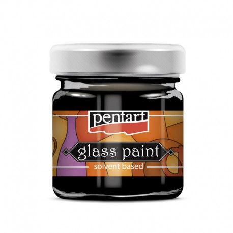 Pentart Glasverf Solvent Basis 30 ml Zwart