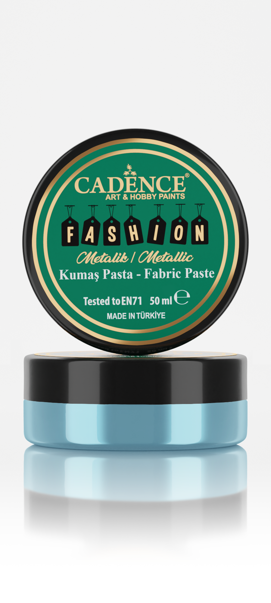 Cadence Fashion Textiel Metallic Relief Pasta 50 ml Aqua