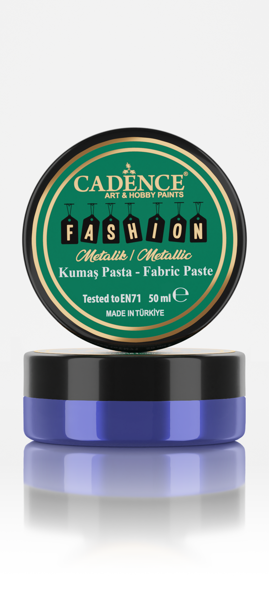 Cadence Fashion Textiel Metallic Relief Pasta 50 ml Sax Blauw
