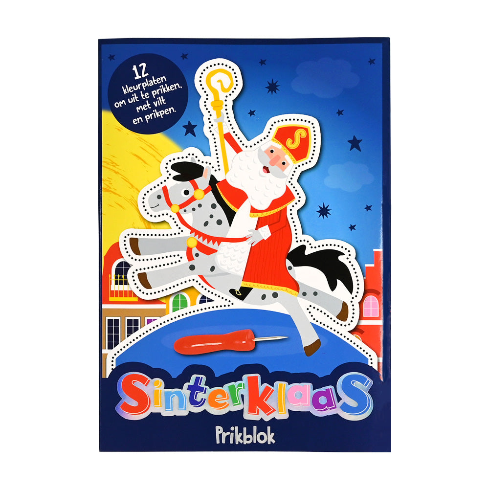 Wins Prikblock Sinterklaas mit EVA-Matte und Priknadel 12 Blatt 15x21x1,5cm