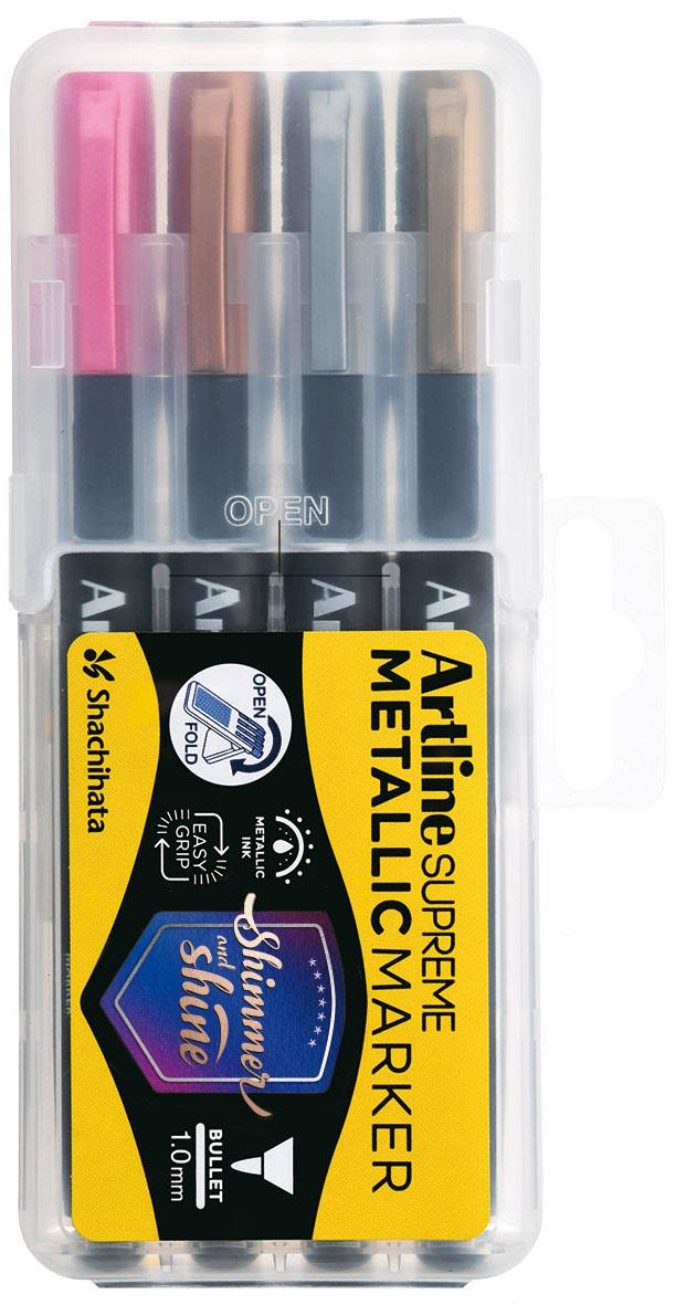 Artline Etui mit 4 Supreme Metallic Markern