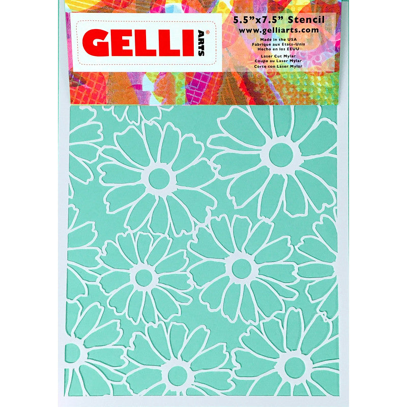 Gelli Arts Flowers Stencil 12.7 x 17.8 cm