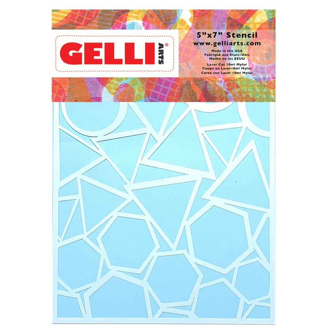 Gelli Arts Stencil Geo 12.7x17.8 cm