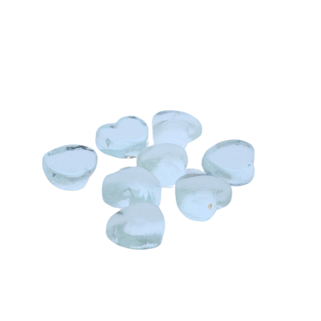 Glas Mozaïek 150 gr Transparant Hart 2,3x1 cm