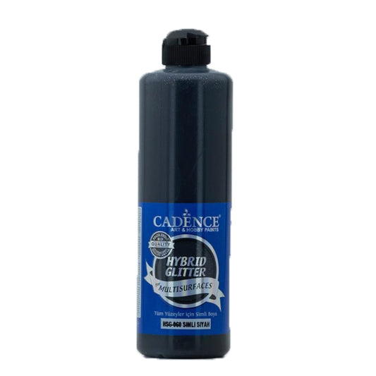 Cadence Hybrid Glitter Acrylverf HSG-060 Black 500 ml