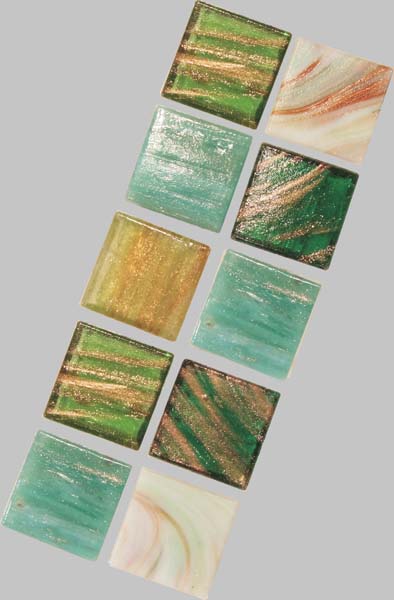 Mosaikstein Joy de Luxe 20x20 mm Grüne Mischung 200 gr
