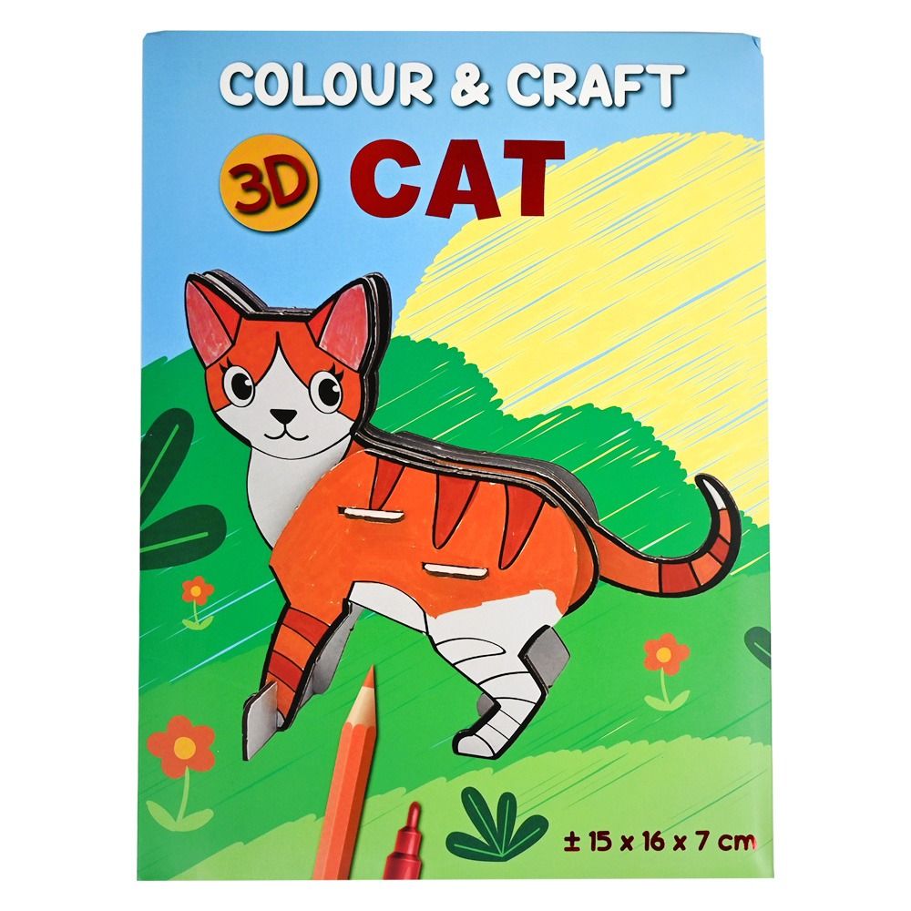 Gewinne Farbe und gestalte deine eigene Katze 15 x 16 x 7 cm