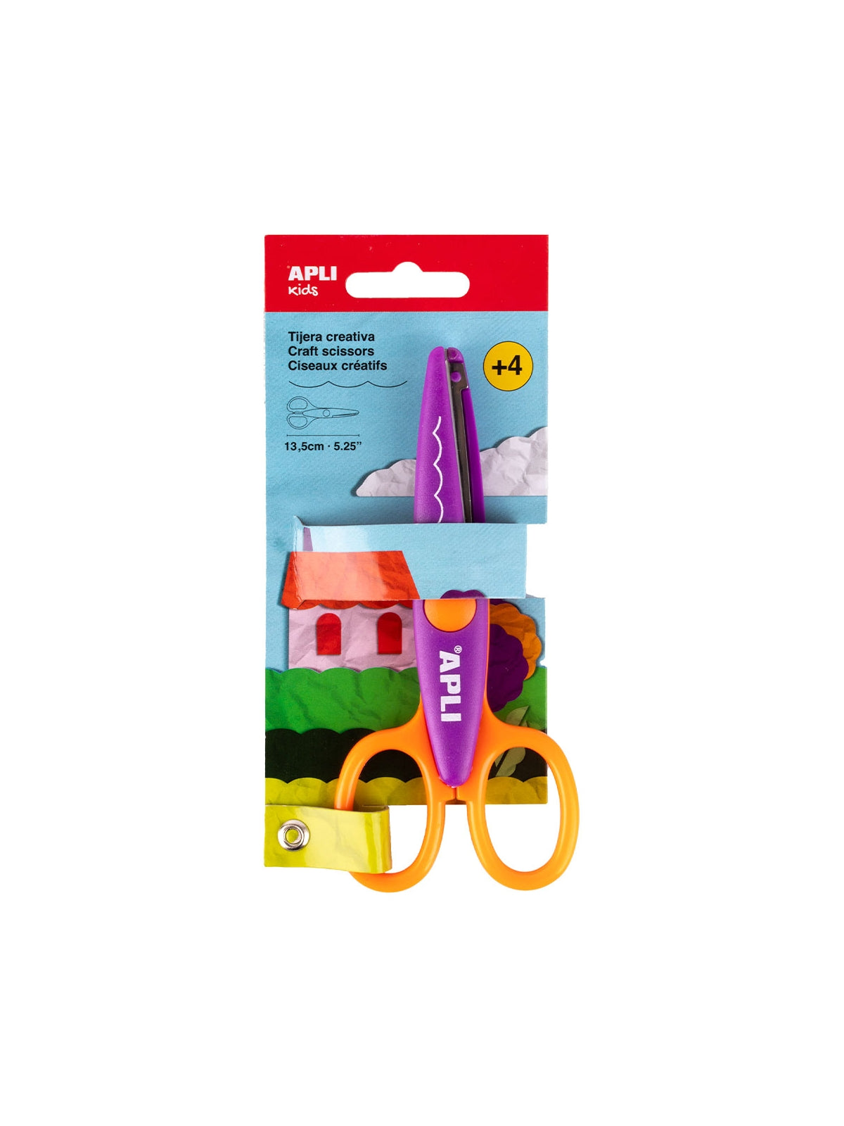 Apli Pinking Shears Wave Orange and Purple 13.5 cm