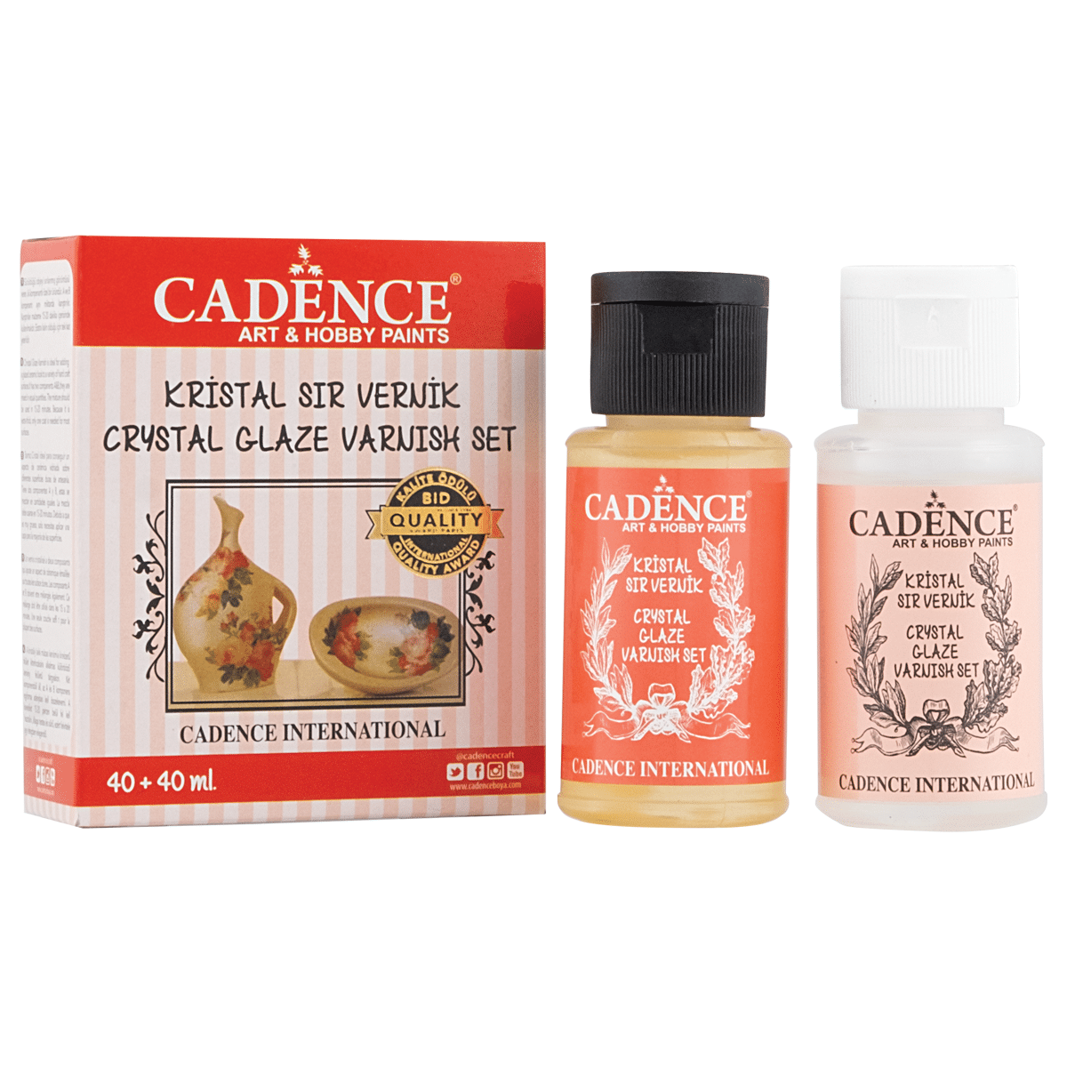 Cadence Kristal Glaze Vernis Set 40+40 ml
