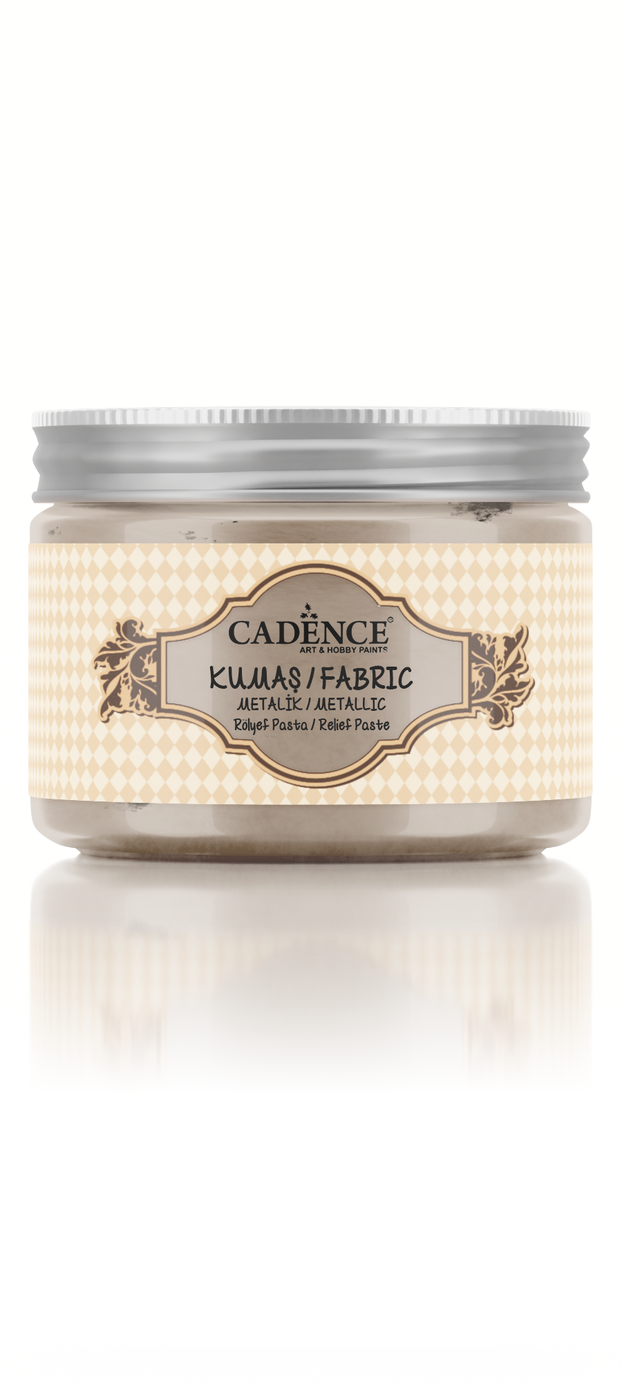 Cadence Textil Metallic Relief Paste 150 ml Champagner