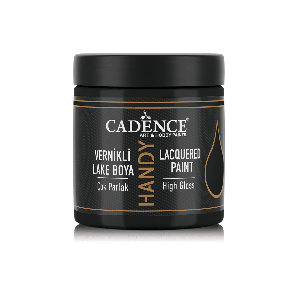 Cadence Hochglanz-Acrylfarbe 250 ml Schwarz
