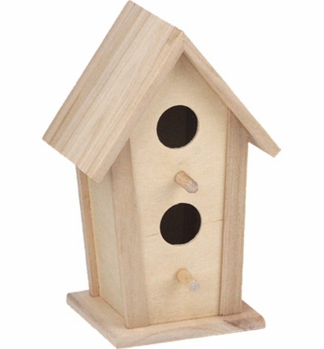 Hölzernes Vogelhaus zum Verzieren 22 x 10 x 10 cm