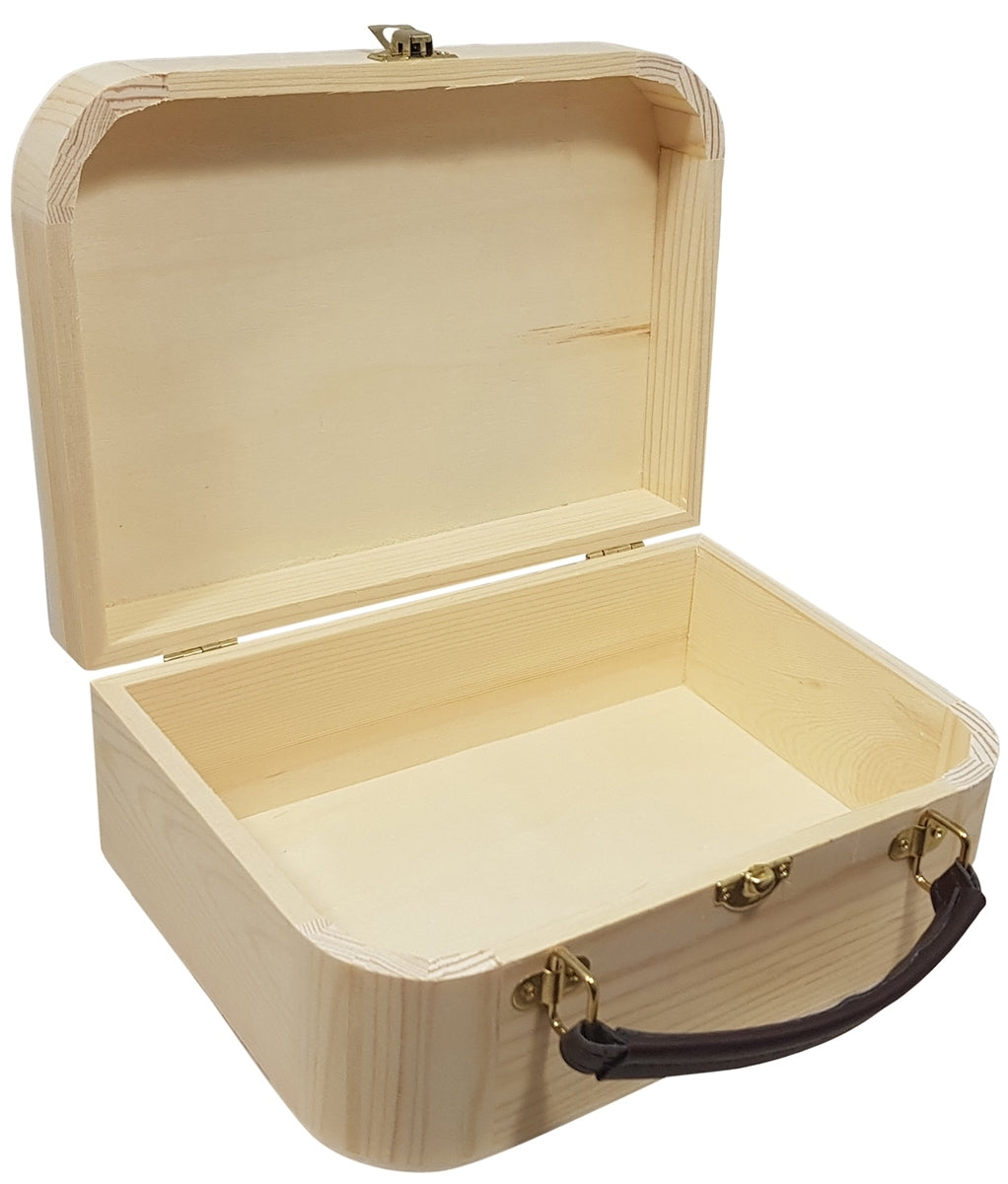Trunk / Case with leather handle 23 x 16.9 x 9 cm