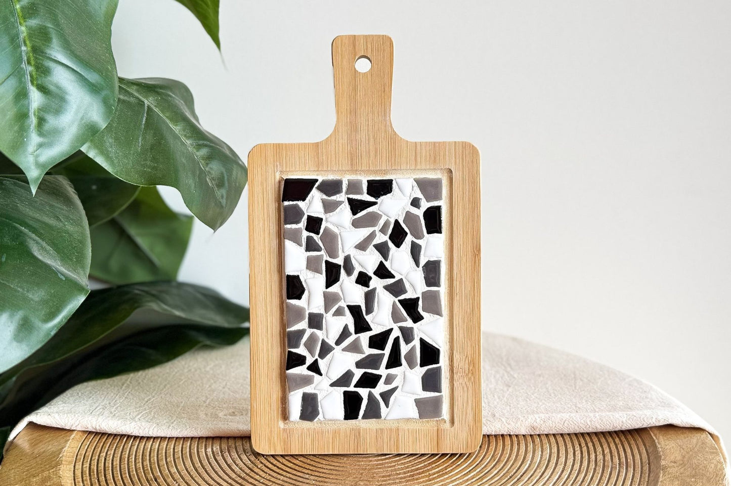 LC DIY Kit Mosaic Serving Board Small Black White