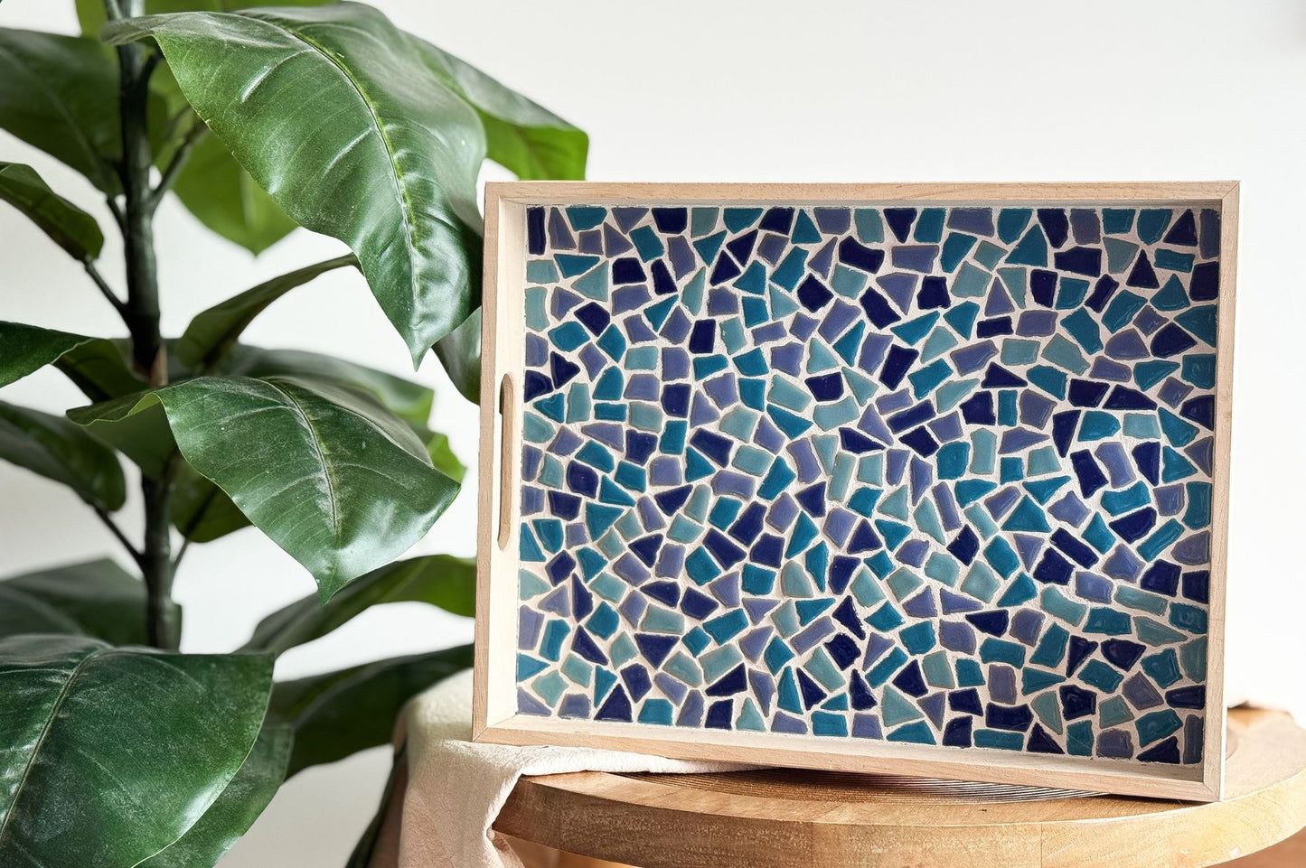 LC DIY Pakket Mozaïek Dienblad - Blauw