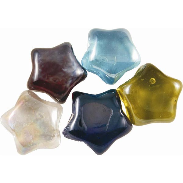 Mosaikstein Glas Nuggets Sterne Multicolour 200gr