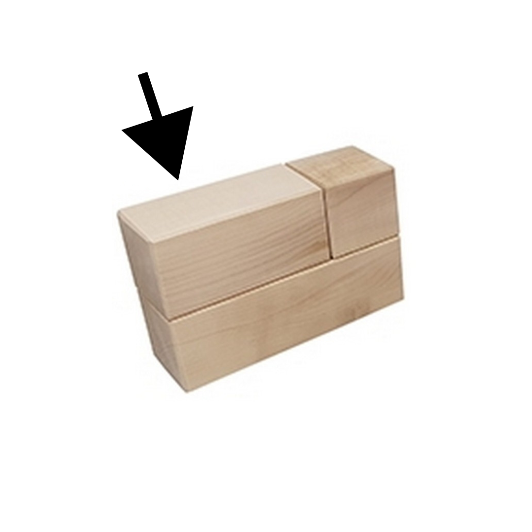 Meilenstein-Holzblock 5,6 cm x 11,2 cm