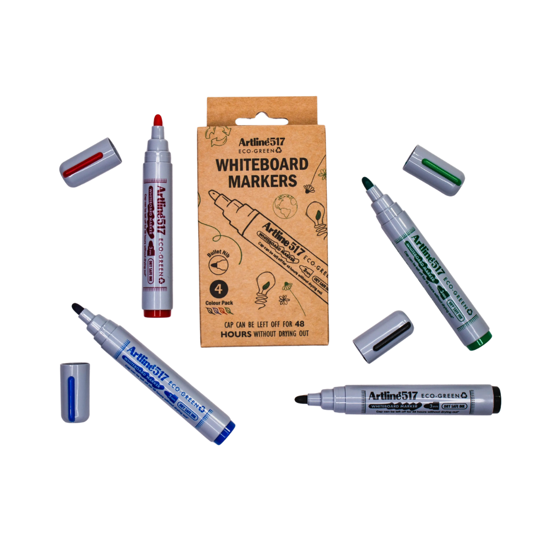 Artline Drysafe 517 Eco-Green Whiteboardmarker 2.0 mm 4 Farben