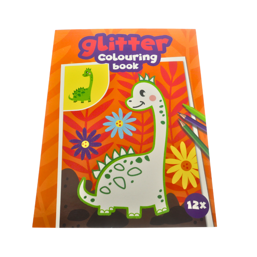 Win Glitter Kleurboek Dino's 24 x 18 cm
